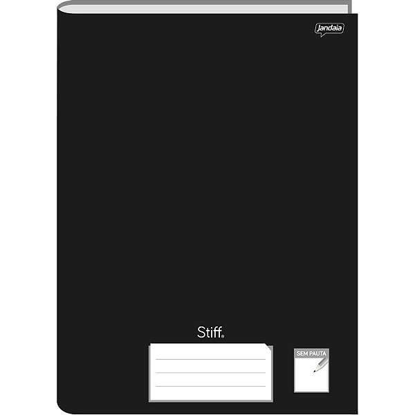 Caderno brochurao sem pauta stiff 96fls. preto cd. - jandaia (pct.c/05)