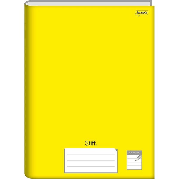 Caderno caligrafia capa dura stiff 96 folhas amarelo - jandaia (pct.c/05)