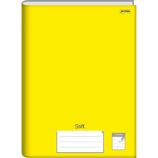 Caderno caligrafia capa dura stiff 96fls. amarelo - jandaia (pct.c/05)