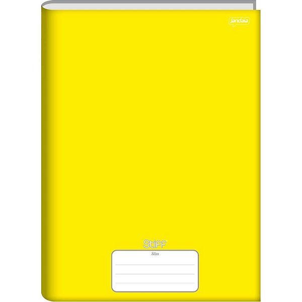 Caderno brochurao capa dura stiff slim 80fls. amarelo - jandaia (pct.c/05)