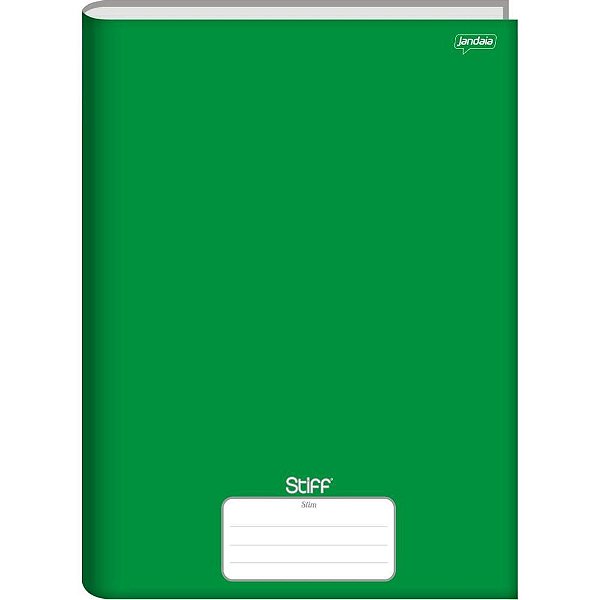 Caderno brochurao capa dura stiff slim 80fls.verde - jandaia (pct.c/05)