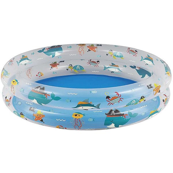 Piscina 90l red. estampa fundo do mar - mor (unidade)