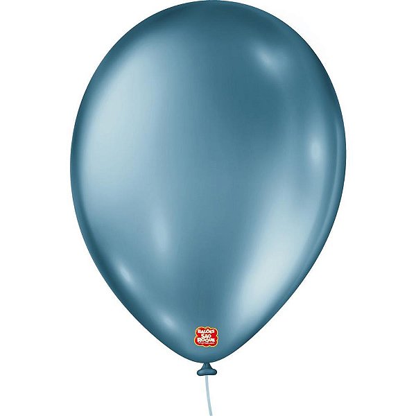 Balao 9 liso metalizado azul - sao roque (pct.c/25)