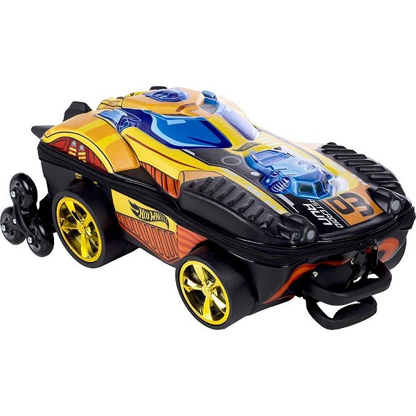 Mochila infantil com rodinha hotwheels dune a soar dourada - maxtoy (unidade)