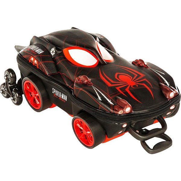 Mochila infantil com rodinha spider-man miles morales - maxtoy (unidade)