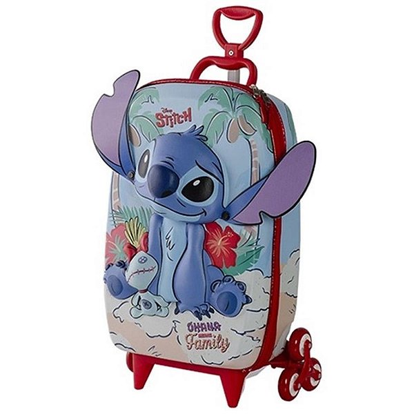 Mochila infantil com rodinha stitch praia - maxtoy (unidade)