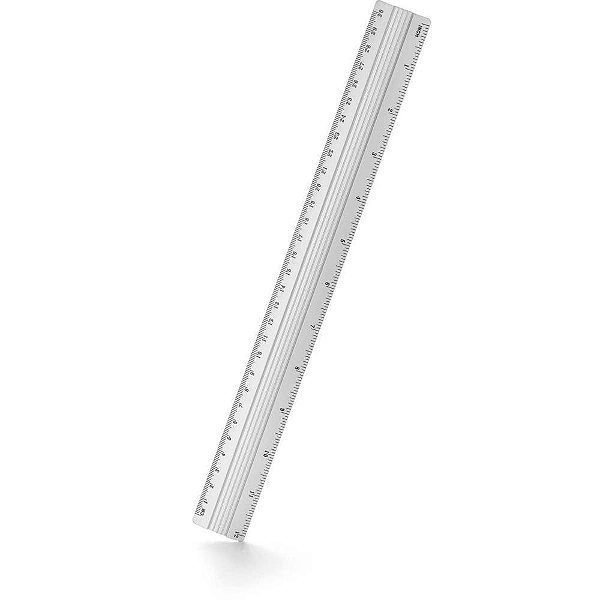 Regua de aluminio 30cm. - maxcril (unidade)