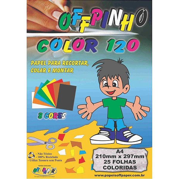 Bloco para educacao artistica offpinho color a4 120g 25fls. - off paper (pacote)