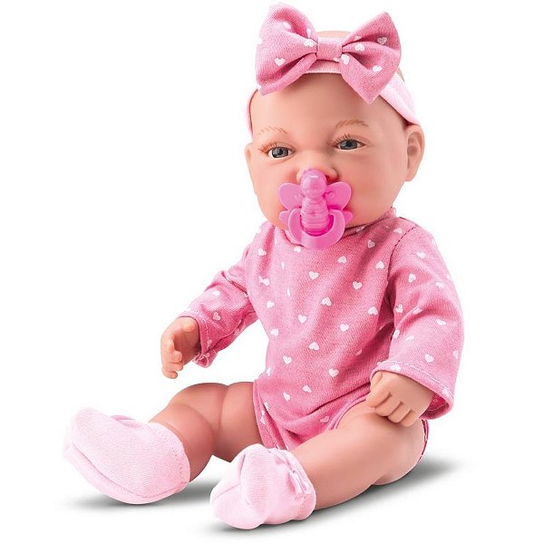 Boneca prime baby vinil c/acessorios - bee toys (unidade)
