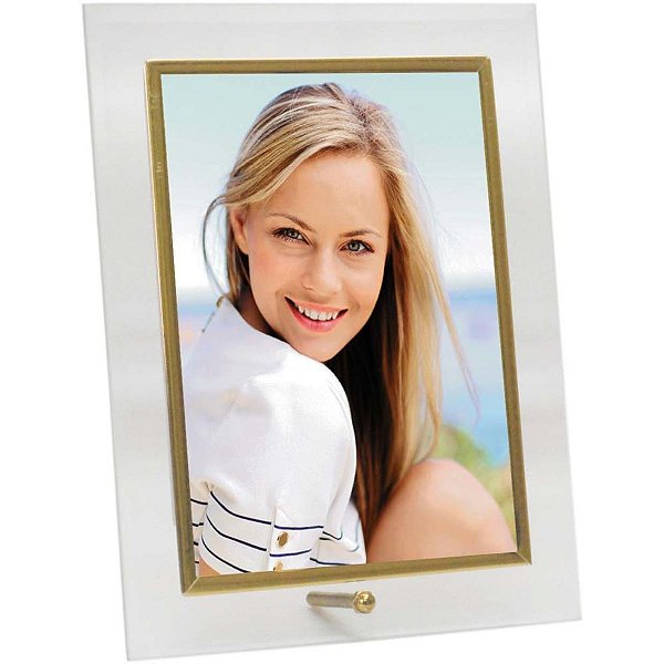 Porta retrato vidro reto 15x20cm vg sort. - yangzi (unidade)
