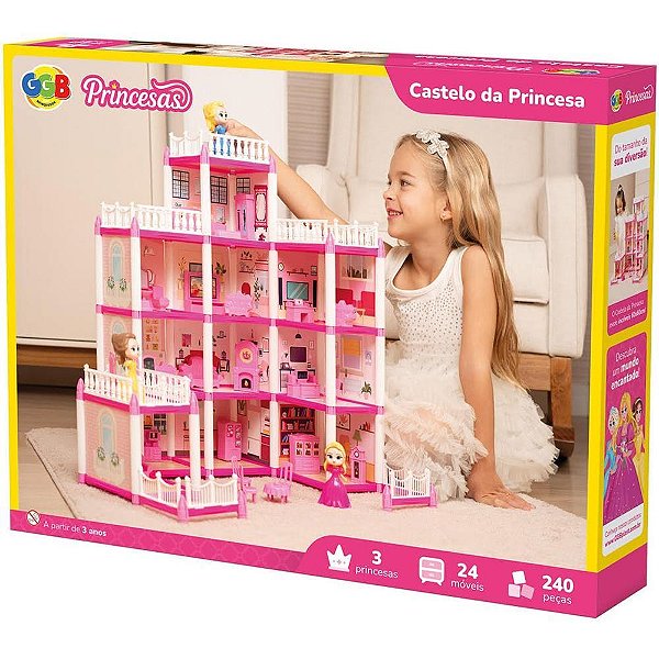 Casinha de boneca castelo da princesa 240pcs - ggb plast (unidade)