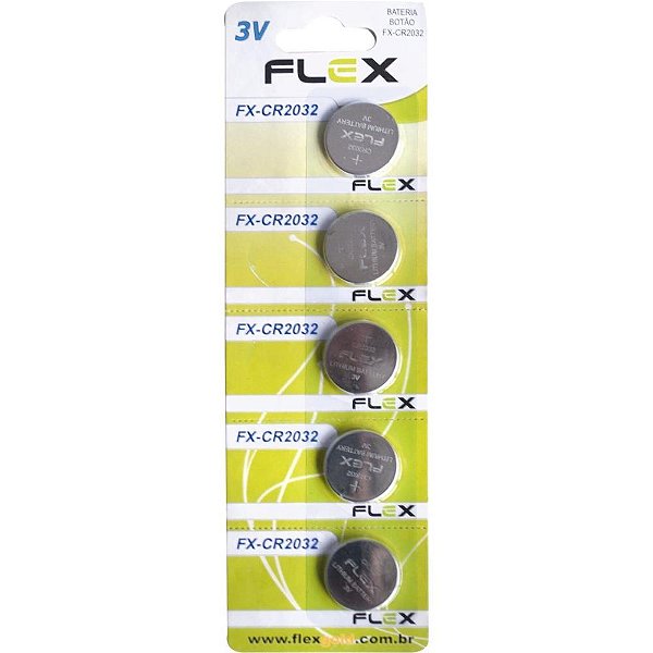 Pilha bateria botao cr2032 3v. - flex (ct.c/05)