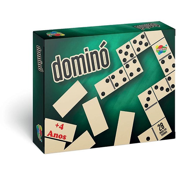 Domino tradicional em madeira - aquarela brinquedos (unidade)