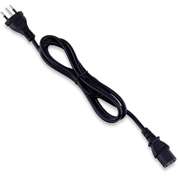 Cabo de forca tripolar 1,80m p/ pc / monitor - force line (unidade)