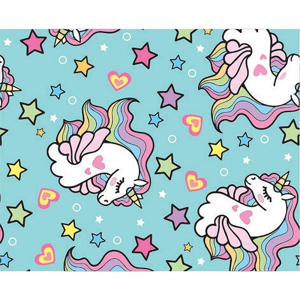 Papel presente bobina couche 60cm.mod.604 unicornios - v.m.p. (bo-100mts)