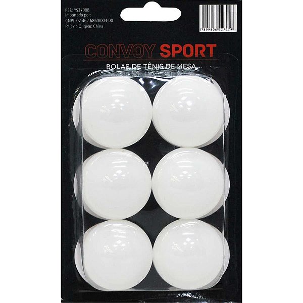 Bola de ping pong branca plastico - yins (kit.c/06)