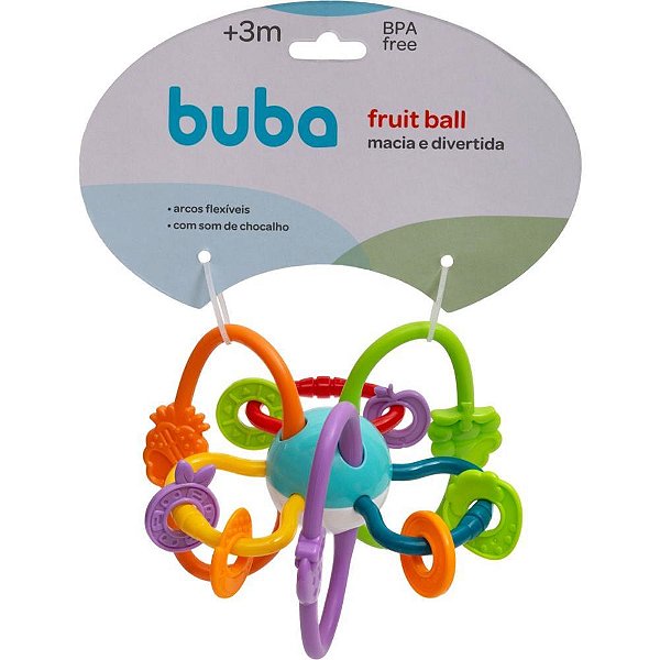 Mordedor e chocalho fruit ball - buba (unidade)
