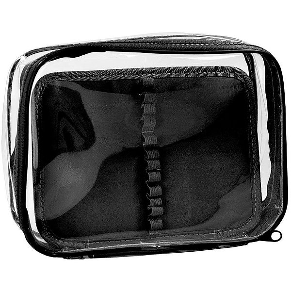 Estojo box pvc preto cristal g c/divisori - dac (unidade)