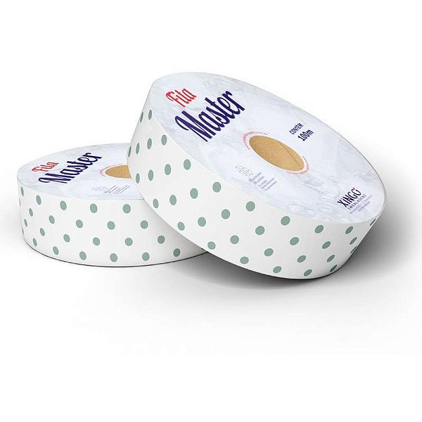 Fita master decorada 32mmx100m alice poa verde - xingo embalagens (unidade)