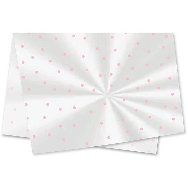 Poli sujinho decorado 49x69cm poa rosa quartz - xingo embalagens (pct.c/50)
