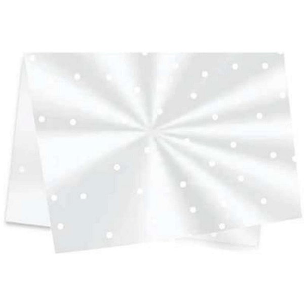 Poli sujinho decorado 49x69cm poa branco - xingo embalagens (pct.c/50)