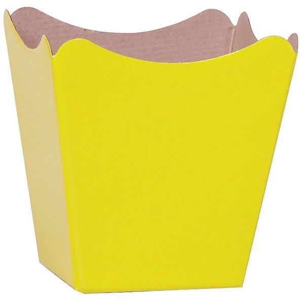 Cachepot paper liso pote 15 amarelo 16x17x11cm - xingo embalagens (pct.c/10)