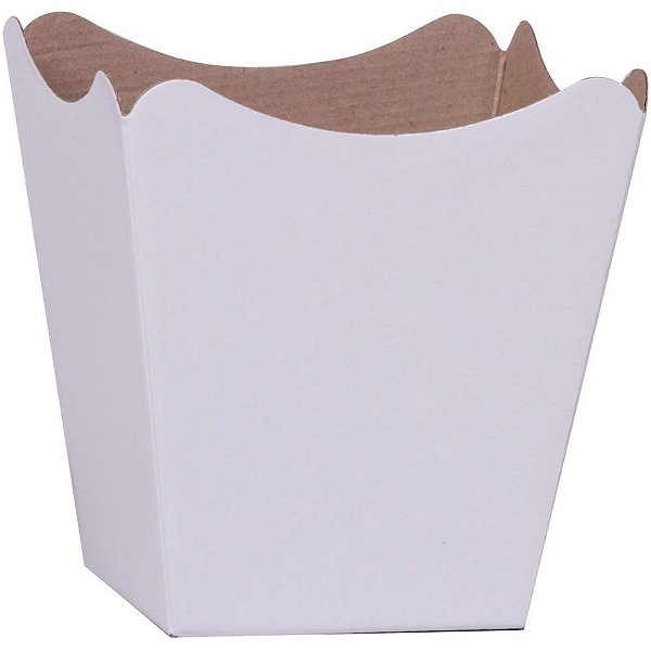 Cachepot paper liso pote 11 branco 11x11x9cm - xingo embalagens (pct.c/10)