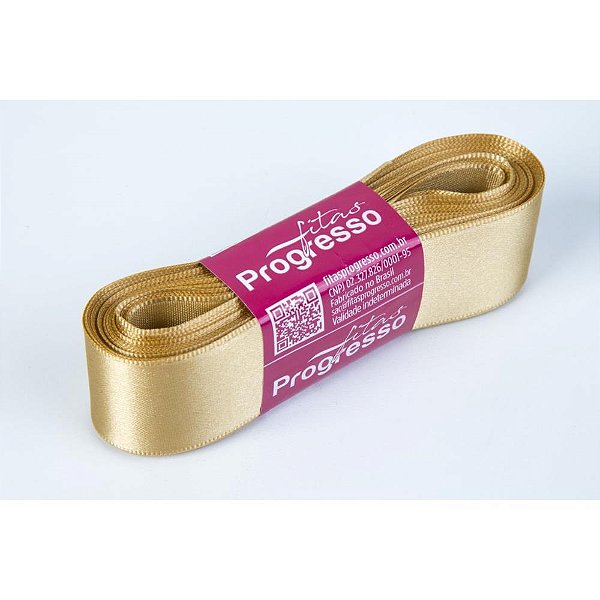 Fita de cetim 30mm 10m. ouro 228 - fitas progresso (unidade)