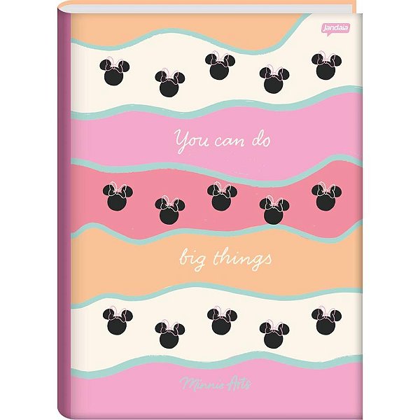 Caderno brochurao capa dura minnie arts 80fls. - jandaia (pct.c/05)