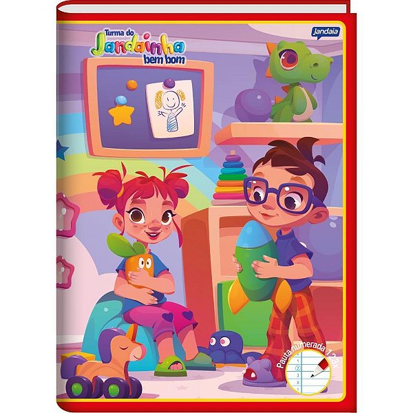 Caderno brochurao capa dura jandainha bem bom vermelho 80f - jandaia (pct.c/05)