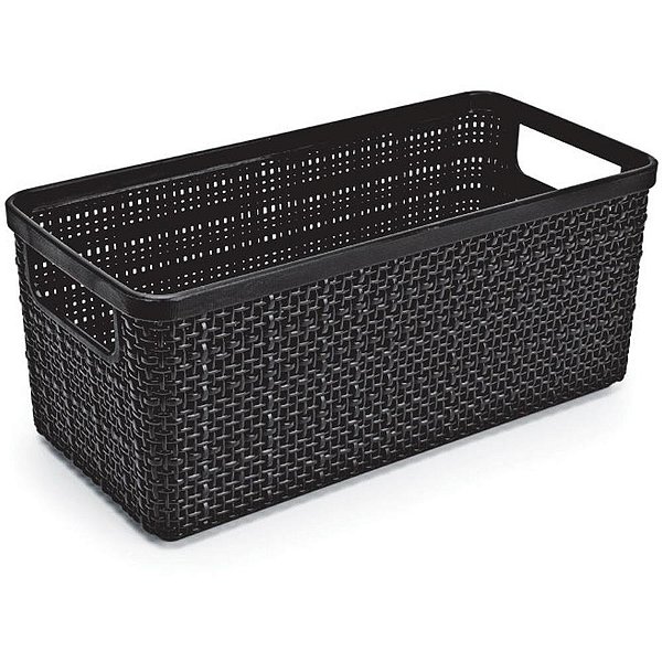 Cesta organizadora juta alongado pequeno 1,5l pt - nitron (unidade)