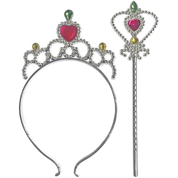 Fantasia acessorio tiara coroa e varinha love - make+ (unidade)