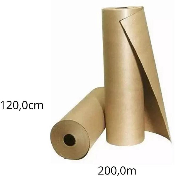Papel kraft bobina 120cm x 200m 80g. monolucido - scrity (bobina)
