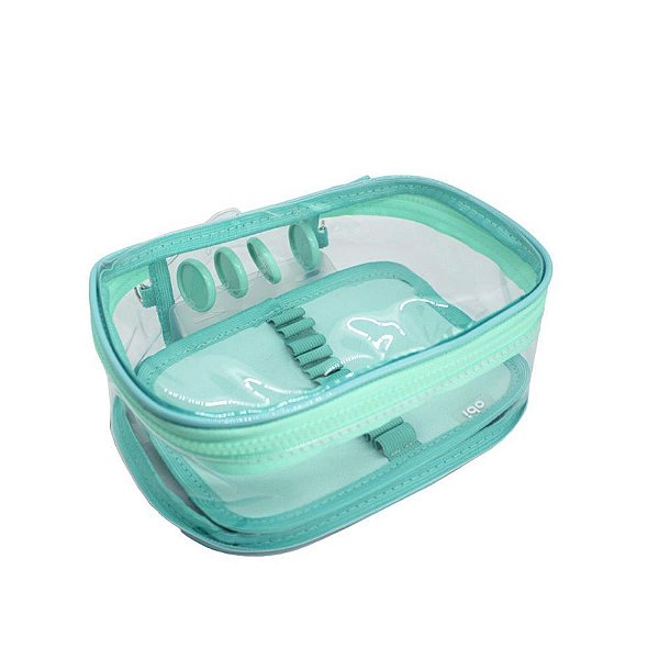 Estojo box big ultra clear turquesa - obi do brasil (unidade)
