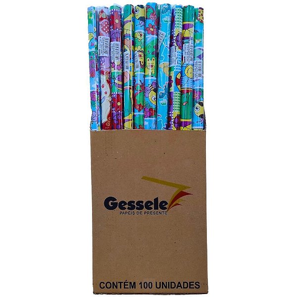 Papel presente 100x60cm. infantil (s) - gessele (dp.c/100)