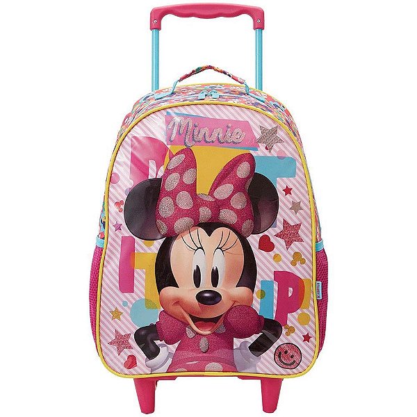 Mochila infantil com rodinha minnie x1 md - xeryus (unidade)