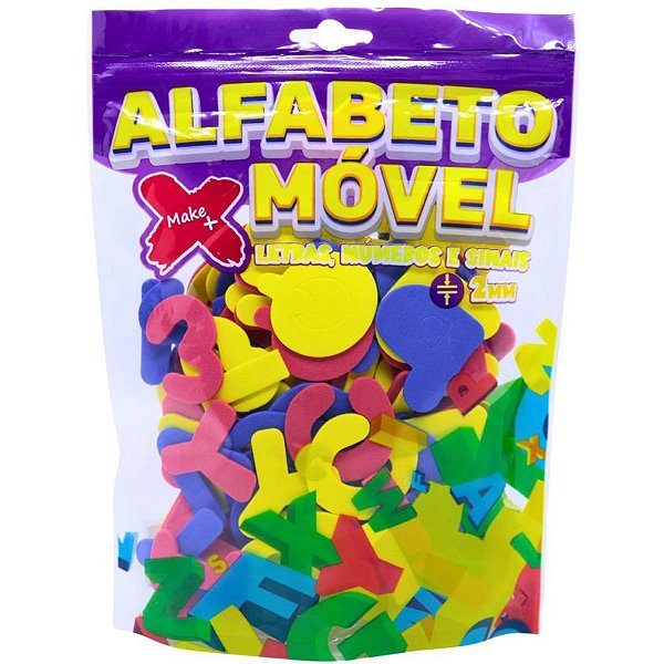 Material didatico eva alfabeto movel 4cmx2mm 150pc - make+ (pacote)
