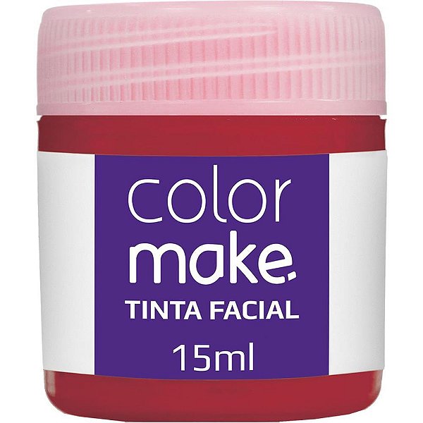 Pintura facial liquida 15ml vermelha - colormake (dp.c/12)