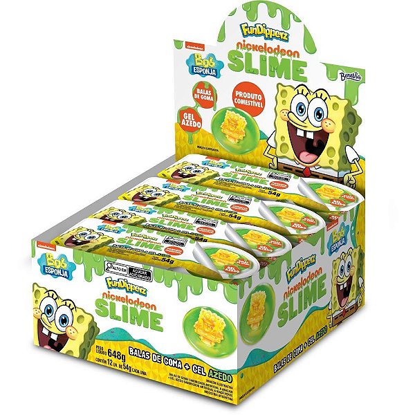 Doce fundipperz bob esponja 648g - bazooka candy (dp.c/12)
