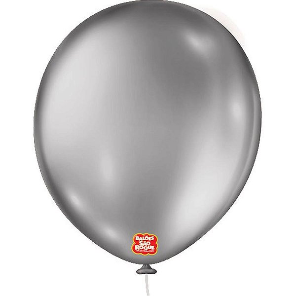 Balao 16 liso metalizado prata - sao roque (pct.c/10)