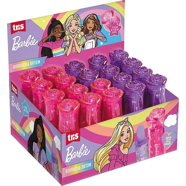 Borracha decorada barbie batom 2 cores - summit (dp.c/20)