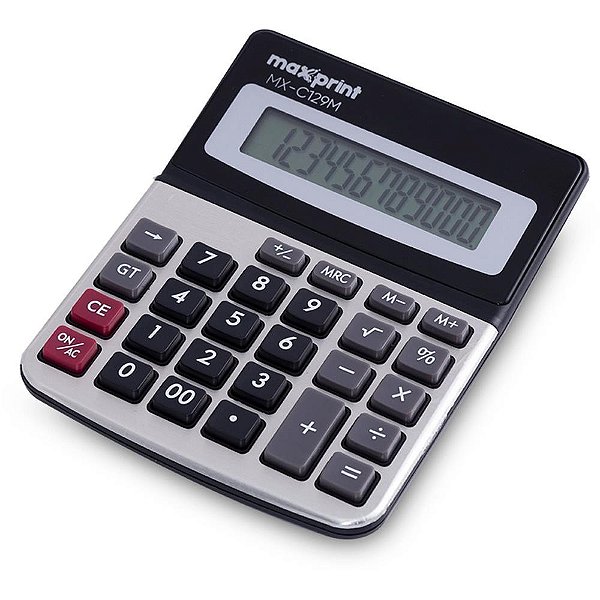 Calculadora de mesa 12 dig mx-129m preta - maxprint (unidade)