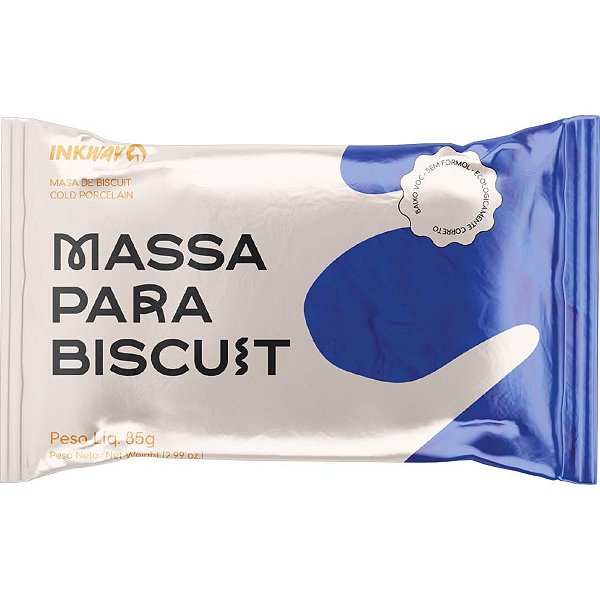 Massa de porcelana fria biscuit 85g azul cobalto - ink way (cx.c/10)