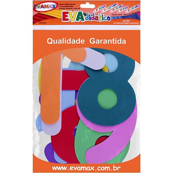 Material didatico eva numeros gd. 21cm 10pcs - evamax (pacote)