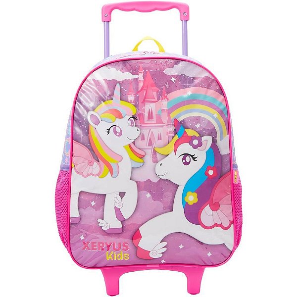 Mochila infantil com rodinha unicornio gr - xeryus (unidade)
