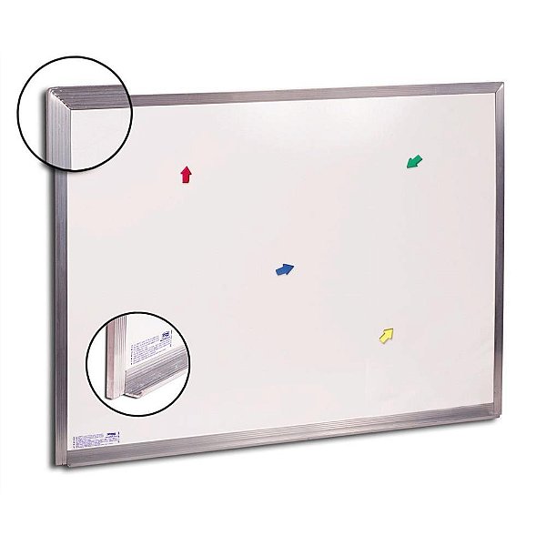 Quadro aviso magnetico 80x60cm aluminio standard - cortiarte (unidade)