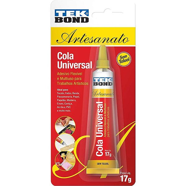 Cola para artesanato universal 17g - tekbond (cx.c/12)