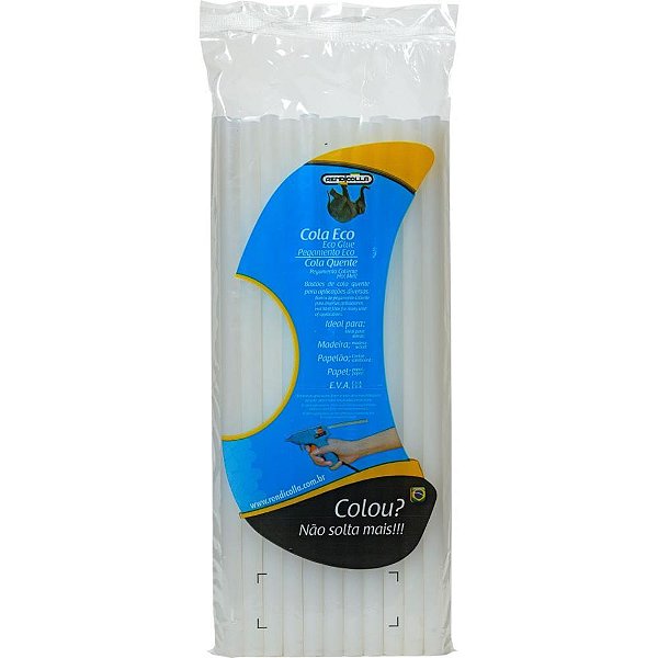 Cola quente refil fina eco 1 kg.transp. 7,5x30cm - rendicolla (pacote)