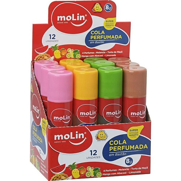 Cola em bastao perfumada 8g. (s) - molin (dp.c/12)