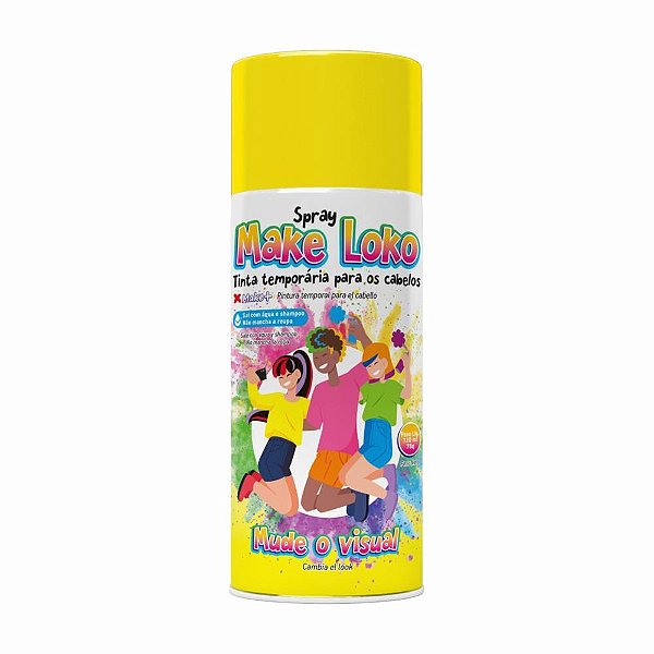 Pinta cabelo 120ml loko amarelo - make+ (dp.c/24)